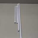 QINGYUN 2 Pack Spring Tension Rod 26 to 37 inch White Curtain Rods No Drilling Spring Rods Adjustable Curtain Rod Extendable Pressure Tension Rod for Window Closet Kitchen