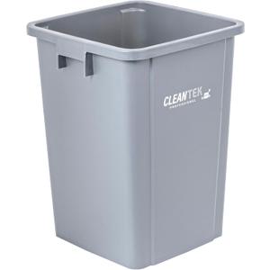 Restaurantware-Clean Tek Professional 19 Gallon Trash Can, 1 Square Waste Basket - Lid Sold Separately, Space Saving, Gray Plastic Garbage Bin, Ideal For Home, Office, Restaurant, And More