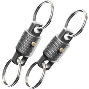 Secbolt Titanium Quick Release Keychain Heavy-Duty Detachable Clip, Anti-Lost EDC Key Holder Ring for Men Women