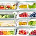 Airtight Glass Food Storage Containers with Lids, Glass Lunch Box, Leak-proof, BPA-Free, Microwave, Oven, Freezer, Dishwasher (8-Pack)