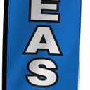 LookOurWay Feather Flag Banner - 12 Feet Tall Advertising Flags for Outside Business and Events Promotion - Swooper Flag Only - Real Estate Flags - Now Leasing Blue (10M1200306)