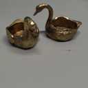 NIKKY HOME Gold Swan Tealight Candle Holders Set of 2, Centerpiece Table Decorations, Decorative Metal Stand for Tea Light Candles, Votive Candles