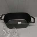 Velaze 3.6QT Dutch Oven for Bread Baking,Oval Cast Iron Bread Oven Pan with Lid and Offset Handles,Oven Safe to 500°F for Homemade Sourdough Bread(Black)