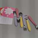 Elk and Friends Kids Silverware with Silicone Handle | Childrens Safe Flatware | Toddler Utensils | Baby Spoons + Forks | Stainless Steel Cutlery | Dishwasher Safe | 6 Pieces