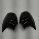 Pair Car Mirror Housing Door Mirror Cover, Trim Rear View Side Mirror Cap, Glossy Black, Fit for E90, E91, E92, E93