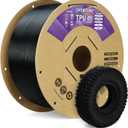 OVERTURE TPU Filament 1.75mm Flexible Roll, 95A Soft 3D Printer Filament, 2kg Spool (4.4 lbs), Fit Most FDM Printer (TPU 2kg Black 1-Pack)