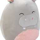 Squishmallows 10" Harrison The Grey Hippo Plush - Official Kellytoy - Collectible Soft Squishy Hippopotamus Stuffed Animal Toy - Add to Your Squad - Gift for Kids, Girls & Boys - 10 Inch