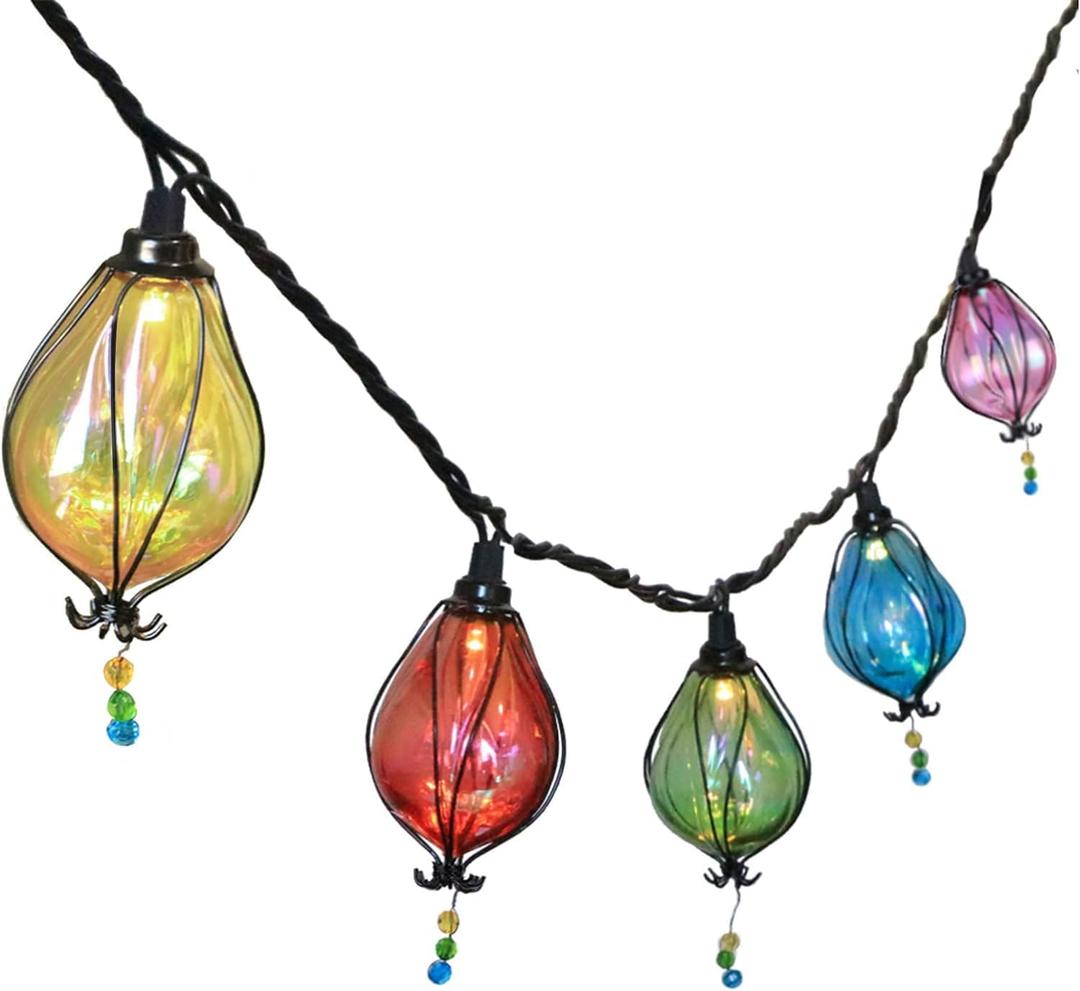 Multicolor Outdoor String Lights with 10 Bulbs Connectable Waterproof, Indoor Outdoor Patio Light for Party Wedding Bedroom Cottagecore Decor (Culinan)