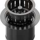 BOTEMY Extended Garbage Disposal Flange Basket Strainer Stopper, Deep 304 Stainless Steel Kitchen Sink Flange for 3-1/2 Inch Standard Sink Drain Hole, Bronze Deep Sink Disposal Stopper(ORB)