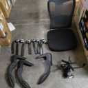 Office Chair, PU Leather Ergonomic Desk Chair with Adjustable Lumbar Support and Flip up Armrest, Breathable Mesh Computer Chair for Home Office, Black