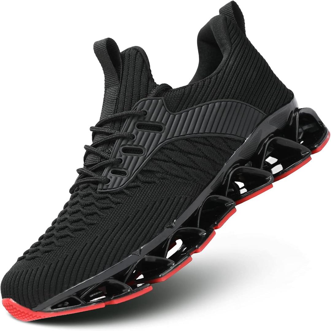 Men's Slip on Walking Running Shoes Blade Tennis Casual Fashion Sneakers Comfort Non Slip Work Sport Athletic Trainer, Size 6.5