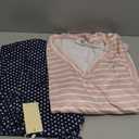 EKOuear Sleeve Sleepwear Top with Pants , Size L