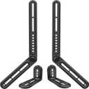 Mounting Dream Soundbar Mount Bracket for Mounting Above or Under TV Fits Most of Sound Bars Up to 15 Lbs, with Detachable Long Extension Plates MD5420