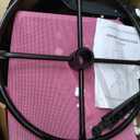 BestOffice Drafting Chair Tall Office Chair Adjustable Swivel Rolling Mesh Height with Lumbar Support Arms Footrest Mid Back for Adults Standing Desk Drafting Stool (Light Pink)