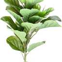 Flybold Artificial Fiddle Leaf Fig Tree - Realistic Faux Leaves in Black Basket - Lifelike Decorative Element for Homes, Offices, Hotels, Restaurants - Indoor Plant Dcor with Pot - 6.2" x 31.4"