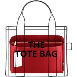 Purse Organizer Insert For Handbags, Purse Organizer With Zipper, Neverfull Organizer, Bag Organizer For Speedy Neverfull ONTHEGO Tote, Handbag and More (Silky Red, X-Large)