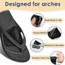 2 x SQHT Arch Support Inserts for Flat Feet & Plantar Fasciitis, Gel Arch Cushions for Foot Pain & Pressure Relief, Non-Slip Adhesive Pads for Women and Men, 2 Height Options (Black, High)