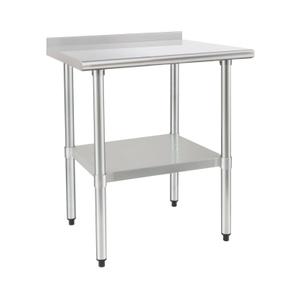 HARDURA Stainless Steel Prep & Work Table 24 x 36 Inches NSF Heavy Duty Commercial with Two Undershelves, Galvanized Legs for Commercial Food Prep