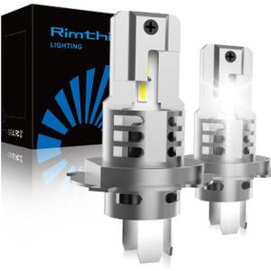 H4 Bulbs, 9003/HB2 Fog Light, 6000K Cool White, Plug and Play, IP67, Pack Of 2