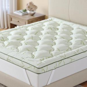 HomKdom Queen Mattress Topper, Thick Mattress Topper Queen for Back Pain, Viscose Derived from Bamboo Pillow Top, Cooling Mattress Topper for Hot Sleepers, 1200 GSM Down Alternative Fill