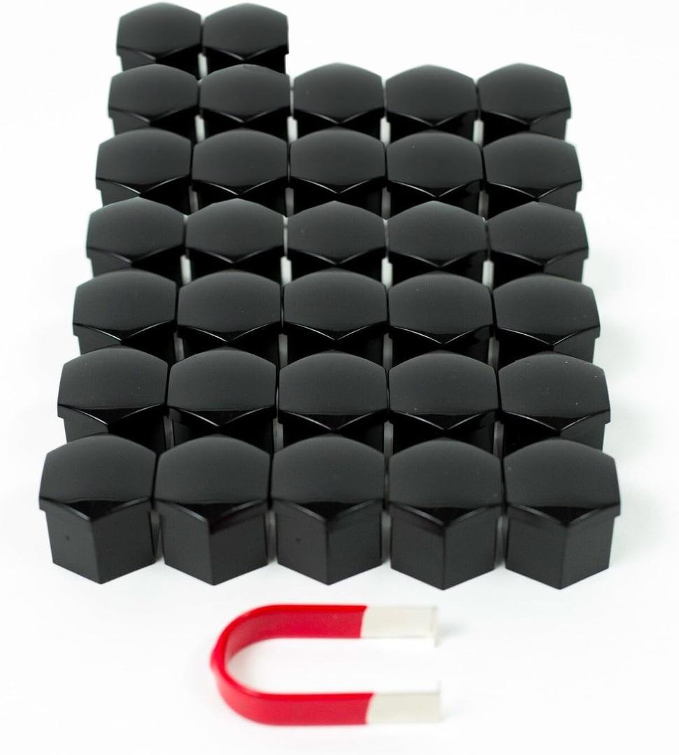 for Hummer EV SUV and Pickup Lug Nut Covers - 32 Glossy Black Wheel Nut Caps