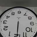 AKCISOT Atomic 10 Inch Wall Clock Analog Clocks for Indoor Kitchen, Battery Operated Clock for Bedroom Office Classroom Living Room(Black)