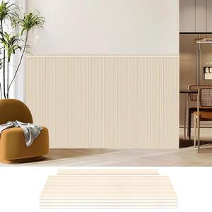 Art3d Beadboard Wainscoting Wall Panel Kit, 37.8 x 9.84 Inch, White Ash
