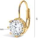 Electric Picks The Bentley Earrings,14kt Gold Plated Studs with 7mm Sparkling Crystal, Lightweight Everyday & Gift Jewelry for Women, Timeless Minimalist Gold Earrings