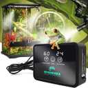 Reptile Smart Mister, Reptile Humidifiers Misting System Automatic with Timer, Terrarium Humidifier with 360°Adjustable Misting Nozzles, Spray Kit for Rainforest Plants Amphibian (Touch Version - Upgrade)