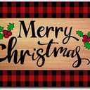 Merry Christmas Door Mat Indoor Entrance Doormat, Christmas Door Mat Outdoor Welcome Mat for Front Door 23.6"x15.7"