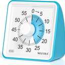 Secura 60-Minute Visual Timer, Classroom Timer, Countdown Timer for Kids and Adults, Time Management Tool for Teaching (Blue & Blue)