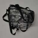 Paxiland Clear Bag for Stadium Events 12x6x12, Clear Tote Bag with Reinforced Strap, Transparent Bag for Sports Concert (Black)