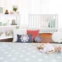 Baby Care Play Mat (Large, Playful - Country Town (Blue)) 82'' x 55'' Original One-Piece Reversible Rollable Waterproof Play Mat for Infants, Babies, Toddler, and Kids