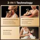 Lymphatic Drainage Massager & Anti-Cellulite Massage Tool, Body Sculpting Device for Legs, Arms & Stomach, Supports Smoother Skin, with Gentle Warming & Vibration (Gilded)