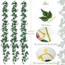 dallisten 3Strands 6.9FT Artificial Ivy Garland, Realistic Fake Ivy Vine Hanging Plants for Room Decor, Wall, Home Garden Wedding, Indoor and Outdoor, Bedroom Aesthetic Decor and Faux Greenery