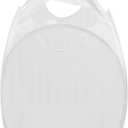 Cabilock Foldable Laundry Hamper 16.53X14.56X14.56In Breathable Mesh Clothes Basket with Handles for Home Laundry Organization and Storage (42X37X37CM, White)