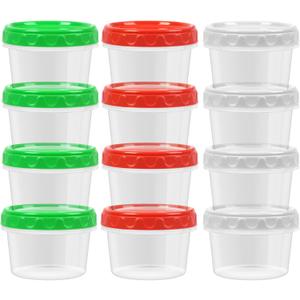 EONJOE 8 oz Small Freezer Containers with Lids Stackable Plastic Food Storage Container 1 Cup Meal Prep Bowls Airtight Dishwasher Safe,12-pack