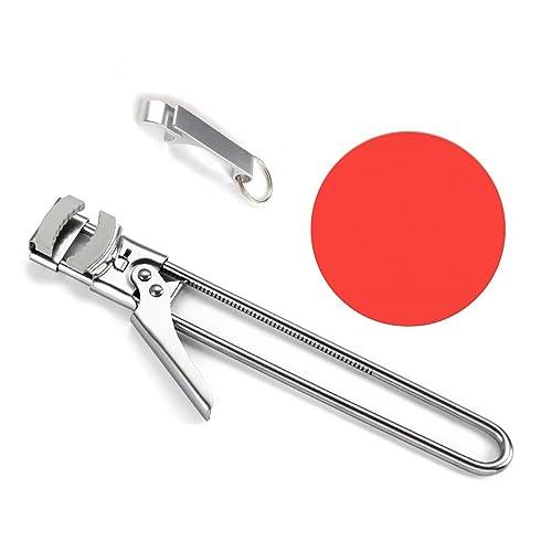 Orangaroos Jar Opener for Weak Hands - Removes Tight Jar Lid for Seniors with Arthritis - Adjustable Jar Opener - Multi Opener Set with Jar Opener Gripper Pad and Bottle Opener Keychain