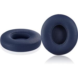 Solo 2.0/3.0 Replacement Earpads, JARMOR Memory Foam Ear Cushion Cover for Beats Solo 2.0/3.0 Wireless On Ear Headphones ONLY (Navy Blue)