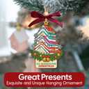 7 x NewEleven Book Lovers Gifts - Cute Present, Book Lover Gifts for Women, Men, Reader - Book Ornaments for Christmas Tree from Friend, Family - Christmas Orrnament