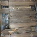 Wood Garden Edging, Staggered Wooden Edging Border Decorative Small Picket Panels for Flower Bed Barriers and Landscape Fencing