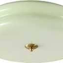 KCO Lighting Mid Century Modern LED Ceiling Lights Mint Green Glass Ceiling Lamp Large Hallway Ceiling Light Nordic Vintage Round Semi Flush Ceiling Light Fixture