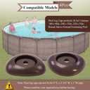 4 Pcs Pool Leg End Caps 5-1/4" 3-5/8" 1" Fit for Coleman 2022-2023 18ft x 48in, 24ft x 52in, 22ft x 52in Round Above Ground Swimming Pool Foot Supports, for 2.5" x 1.75" Frame Vertical Legs