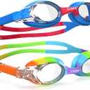 K20 Swimming Goggles for Kids Girls Boys Age 3-10 Years Old, Anti-fog 100% UV Protection with Travel Bag