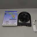 Magnetic Cruise Fan with Remote Control - Durable Rechargeable Battery, Multi-Color RGB LED Light, Sleep-Friendly Smart Display & Timer, Magnetically Sticks on Cabin Ceilings and Walls - Easy to Pack (Black)