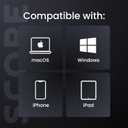 Scope Remote- Remote for Anki. Customizable with Anki Add-on, Compatible with Windows, Mac, iOS, iPad, and Android. Quizlet Compatible, Anki Controller. Midnight Black, Plus (16-18 Hours Battery)