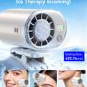 Clip-On Portable Fan with Ice Cooling, 20000 RPM Rechargeable Handheld Turbo Fan, 360° Rotating Detachable Clip, Mini Stroller Fan for Baby, Compact Travel Essentials, Summer Gifts for Women,White