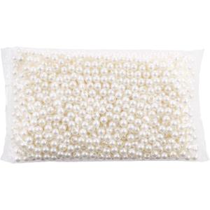 FM FM42 500g/1200pcs 10mm Pearls with 5mm Big Hole Ivory Simulated Pearl Beads for Crafts
