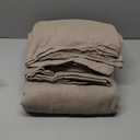 Nanko 100% Cotton Double Layered Gauze Khaki Duvet Cover Set King Size Linen Like, Luxury Soft Chic Bedding Set Breathable Comforter Cover, Modern Farmhouse for Women Men, 3Pcs 104 x90 Brown Tan Taupe