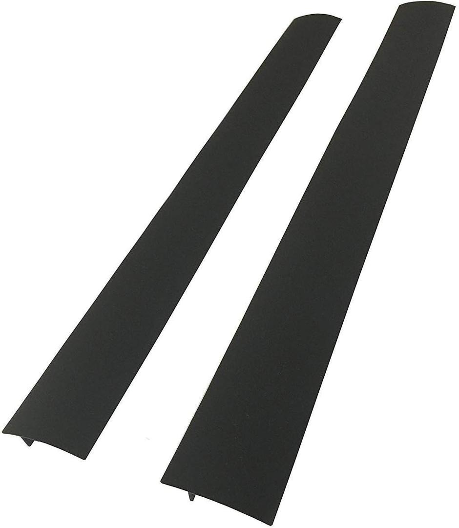 Silicone Kitchen Stove Counter Gap Cover Long & Wide Gap Filler (2 Pack) Seals Spills Between Counters, Stovetops, Washing Machines, Oven, Washer, Dryer - Heat-Resistant and Easy Clean (Black)
